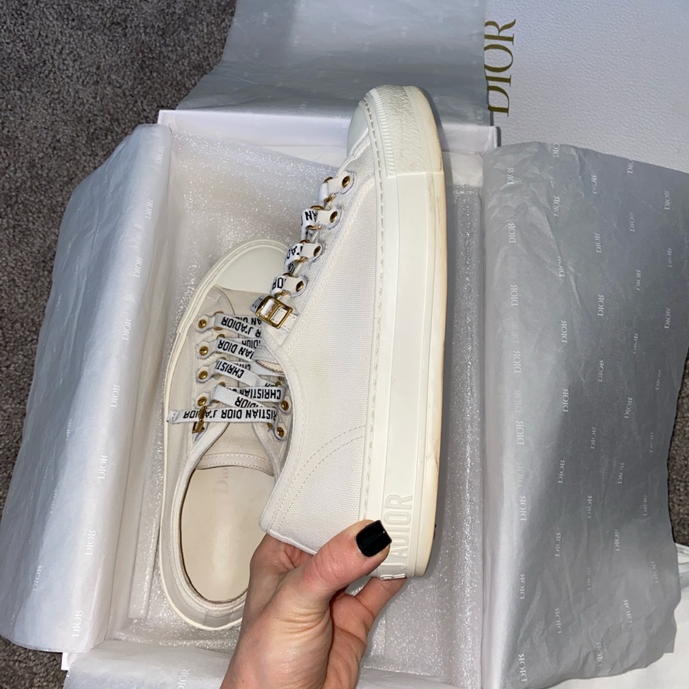 Authentic Dior Women's Cream Sneakers - Picture 15 of 15